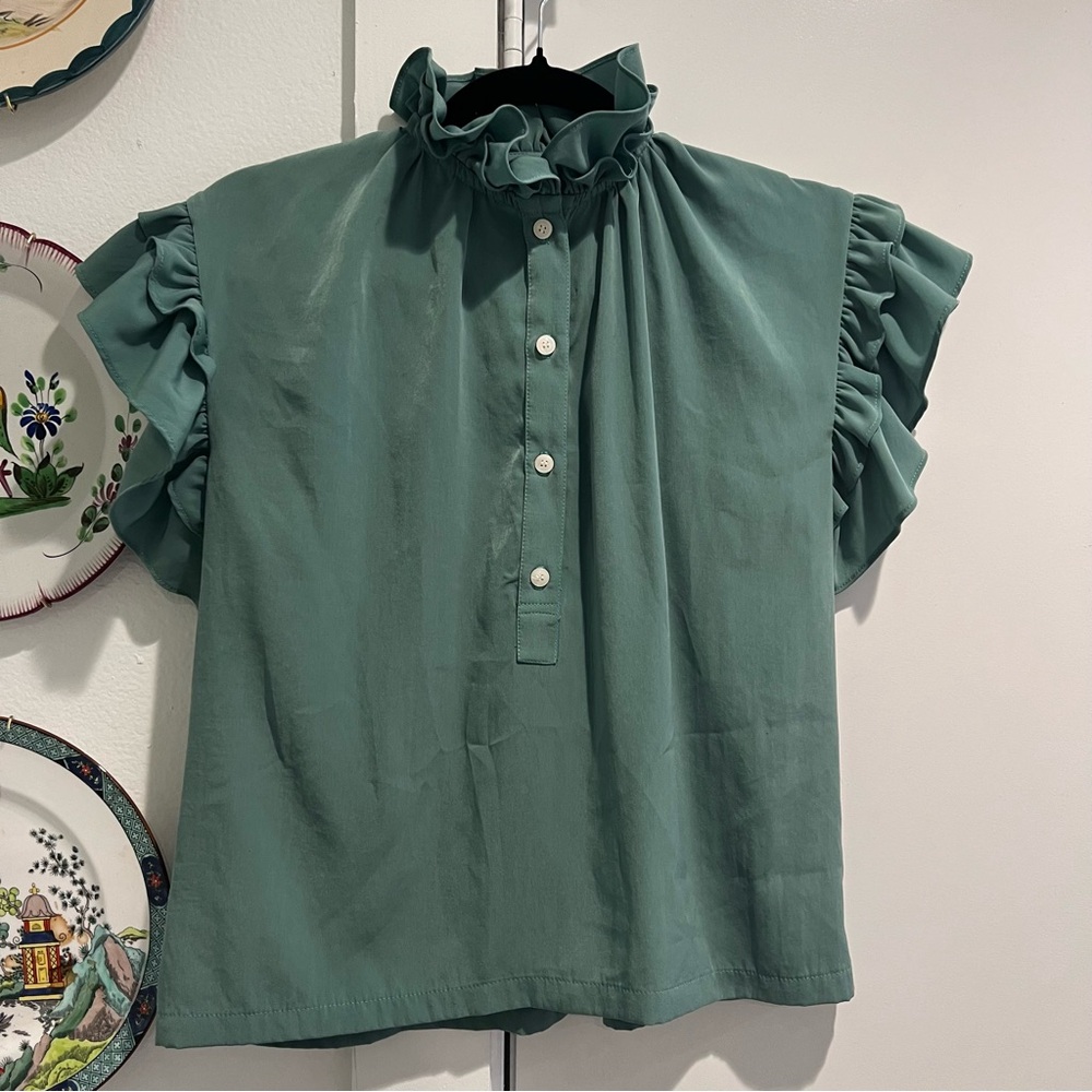 Koch Pixie Blouse Top Green - image 2